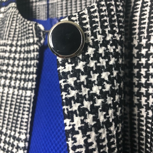 Dress and Jacket Two Piece Set Blue and Plaid - Picture 7 of 8